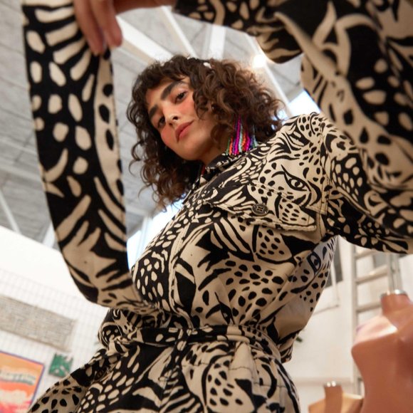 FARM Rio Midnight Leopard Belt Canvas Jumpsuit - Picture 4 of 16